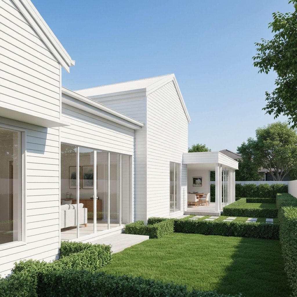 Freshly painted exterior of a modern Australian home